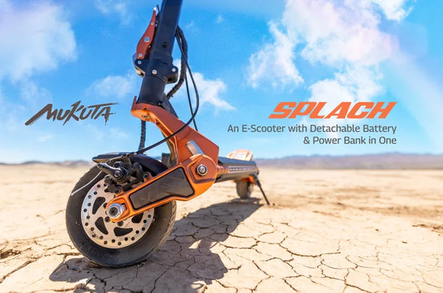 Pre-Order! SPLACH Mukuta: An E-Scooter with Detachable Battery & Power Bank in One