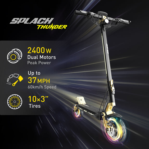 SPECIAL DEAL! SPLACH Thunder: Silky Smooth Dual Motor Electric Scooter