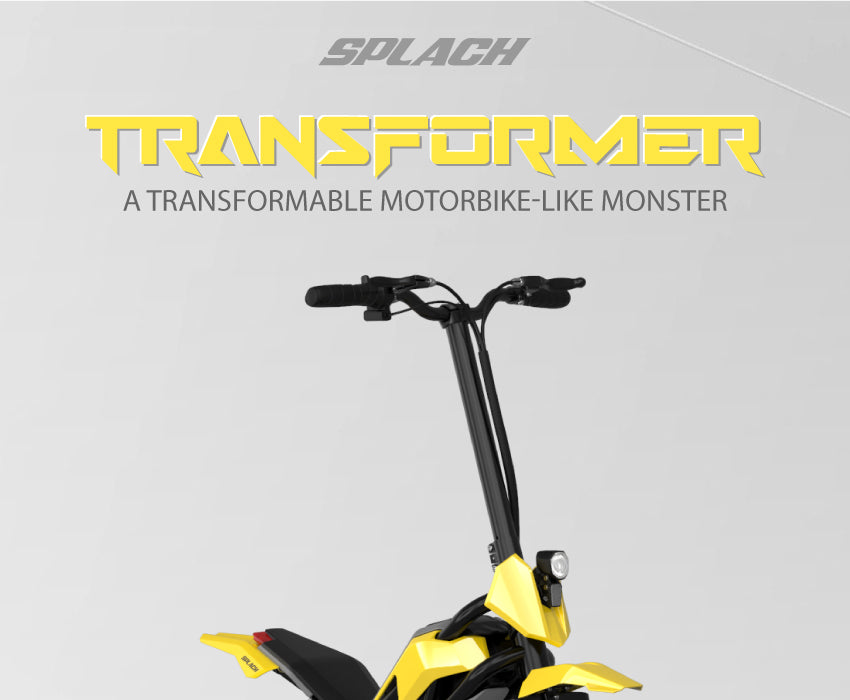 Splach Transformer SPLACH TRANSFORMER - A Transformable Motorbike-like E-Scooter – SPLACH Bike