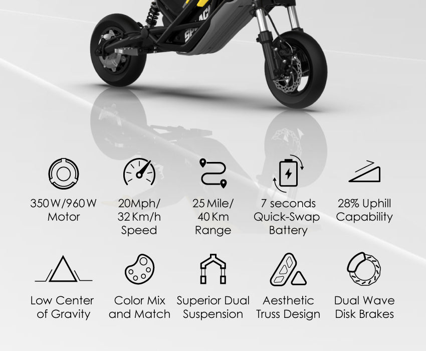 Splach Transformer SPLACH TRANSFORMER - A Transformable Motorbike-like E-Scooter – SPLACH Bike