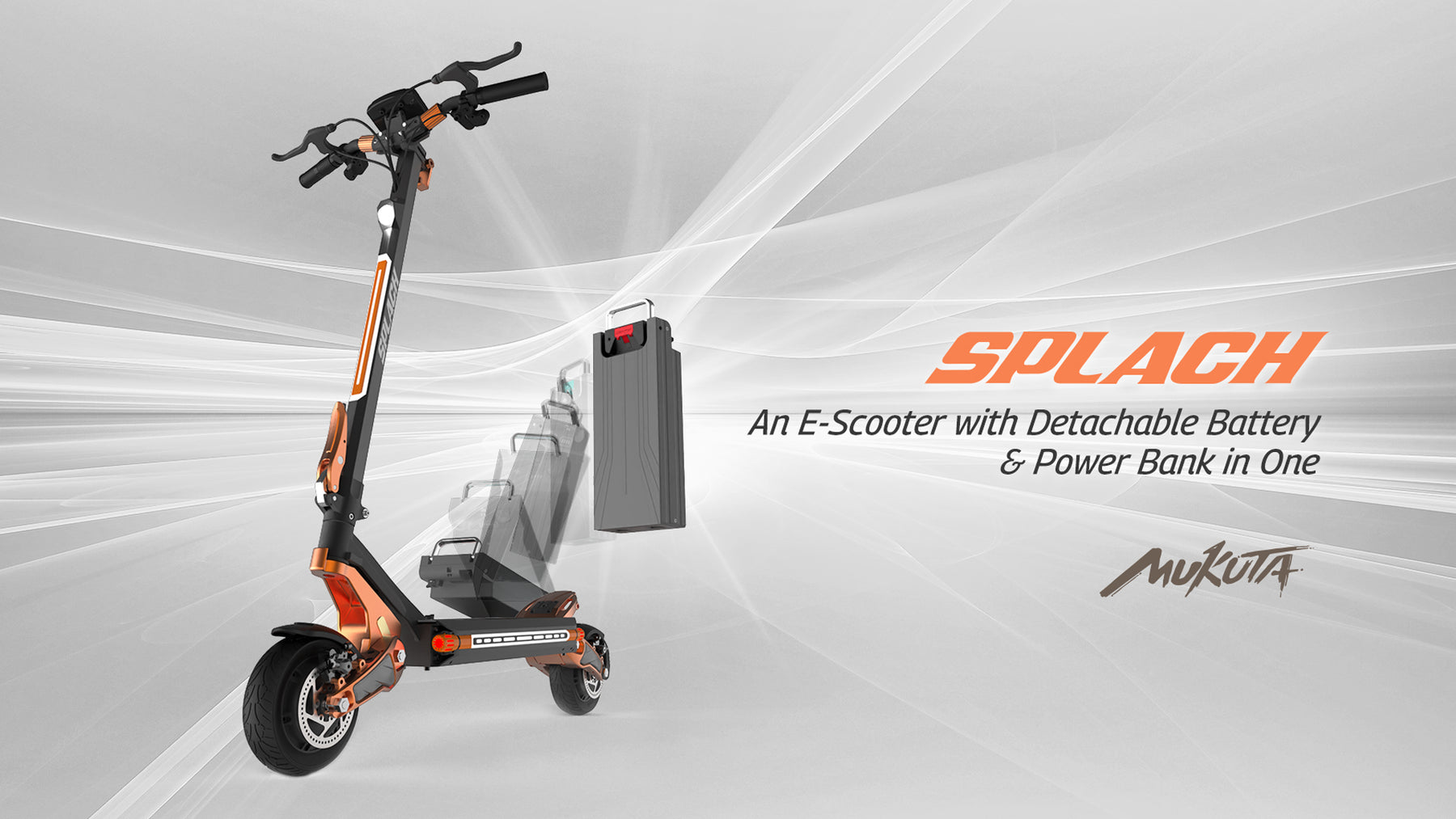 Pre-Order! SPLACH Mukuta: An E-Scooter with Detachable Battery & Power ...