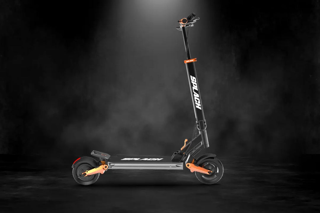 SPLACH 電動ブラック/オレンジ SPLACH Turbo Elite: Ultra-Smooth Suspension E-Scooter to propel