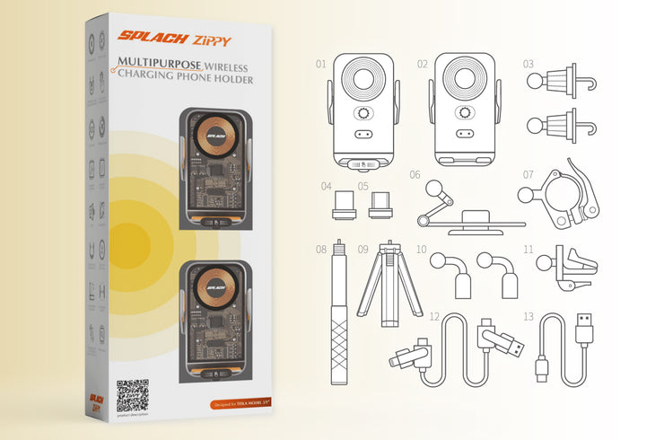 Zippy Accessory Adapter Pre-Order! SPLACH Zippy: Multipurpose Wireless Charging Phone Holder ...