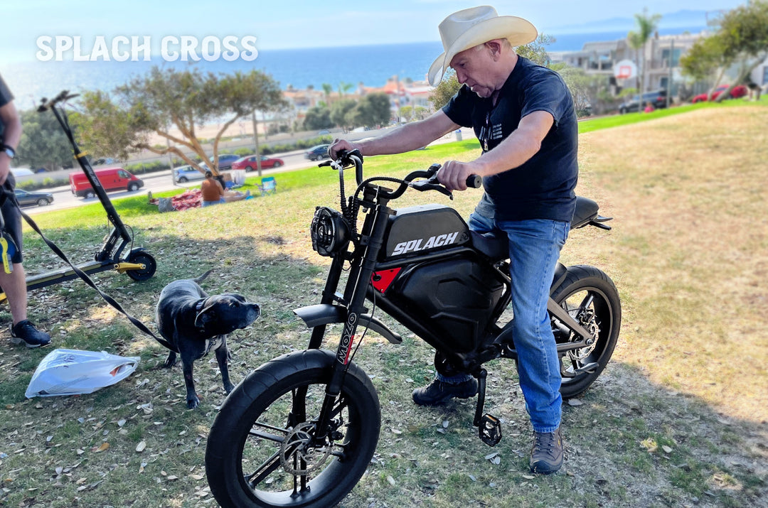 electric bicycle vs motorcycle Back-to-School Deal! SPLACH Cross: Harley-Like Hi-Tech E-bike