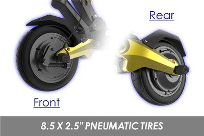 Accessory: TWIN 8.5x2.5" F&R Tires with Motor (Hole)